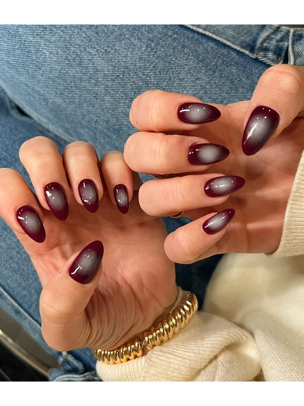 brown fall ombre nails