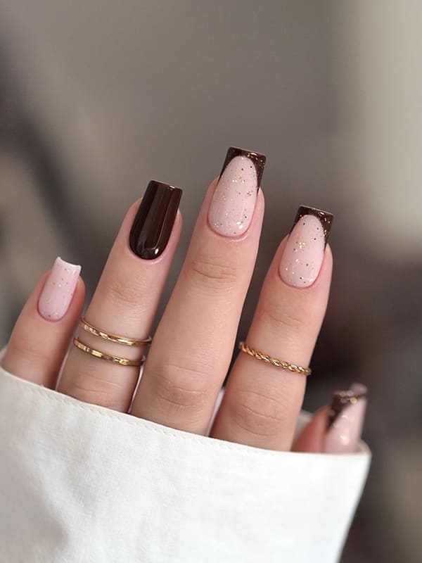 fall french tip nails