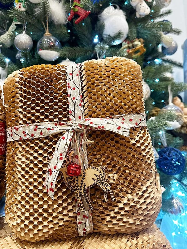 honeycomb christmas gift wrap