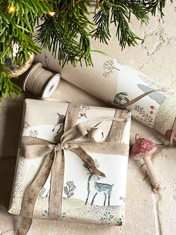 vintage christmas gift wrap