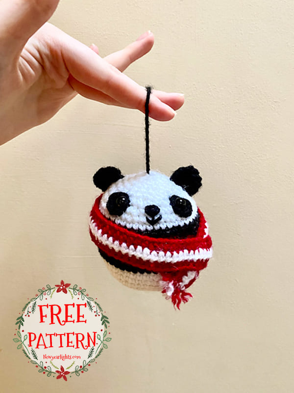 Amigurumi Teddy Bear Crochet Christmas Ornaments Free Pattern (2)