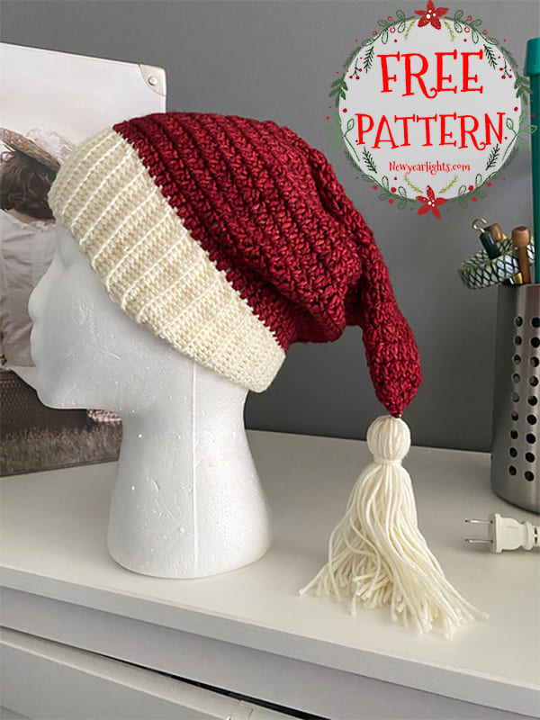 Free Crochet Santa Hat Pattern For Adults (2)