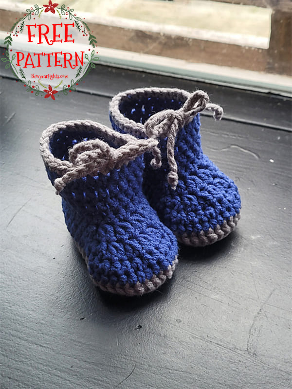 Crochet Newborn Baby Booties Free Pattern (2)