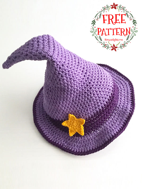 Free Toddler Wizard Witches Hat Crochet Pattern (2)