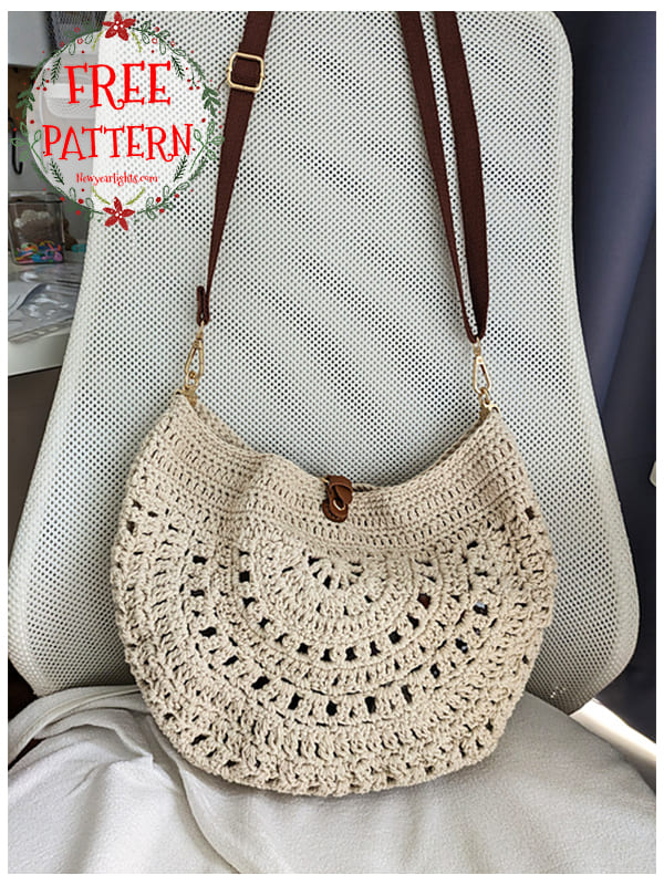 Lacy Semicircle Crochet Shoulder Bag Free Pattern (2)