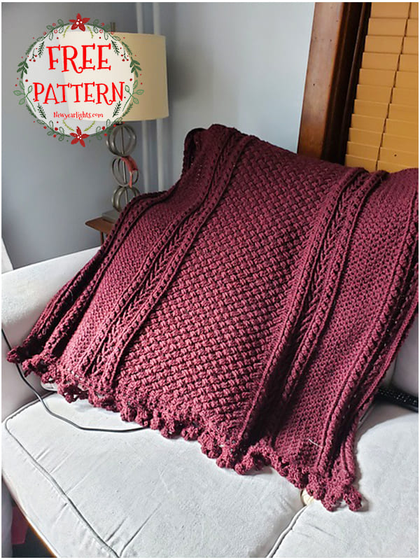 cable crochet blanket pattern (2)