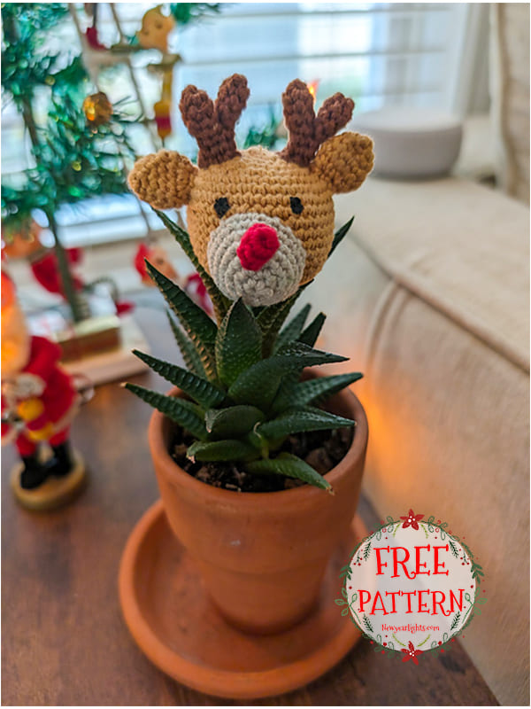 crochet reindeer ornament (2)