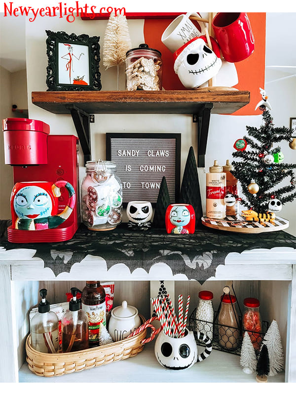 nightmare before christmas kitchen shelf decor