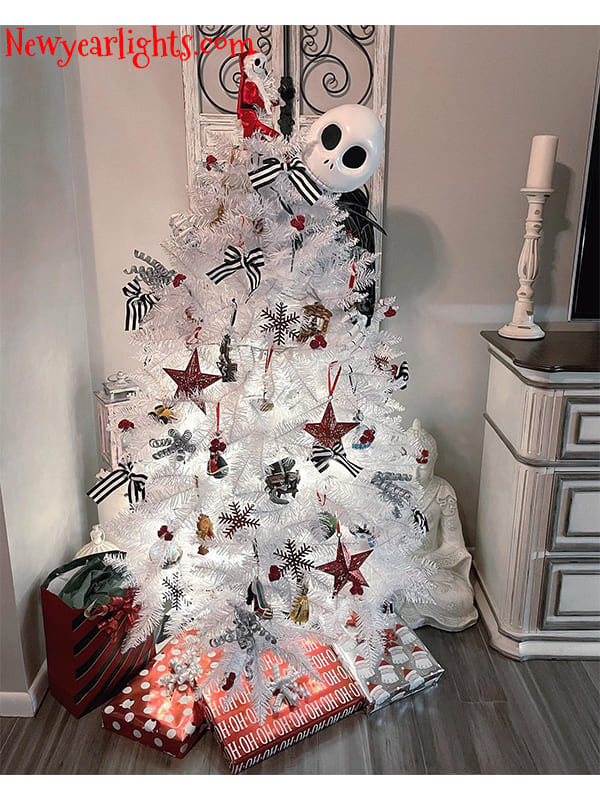 white nightmare before christmas tree decorations