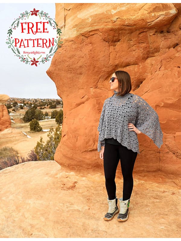 suitable for all body types crochet poncho free pattern (2)